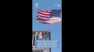 Watch Teen Plays Taps From Rooftop In Ankeny To Honor Fallen Service Members