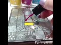 Gradient made with Lina Make Your Mark 03 &amp; Hit The Bottle polishes