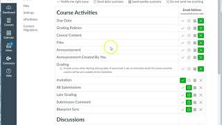 Canvas Notification Settings