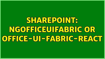 Sharepoint: ngOfficeUIFabric or office-ui-fabric-react
