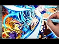 Drawing GOKU Ssj BLUE VS FRIEZA Golden FORM | EPIC Battle