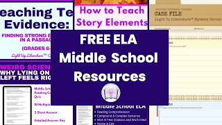 Free Middle School ELA Resources — Try Before You Buy | Light Up Literature