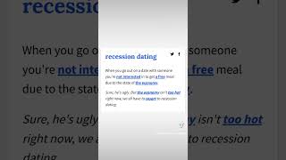 Famous Recession Dating (Urban Dictionary Defined-Slangs & Phrases) Net Worth