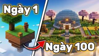 Tôi Sống Sót 100 Ngày Skyblock Trong Minecraft Hardcore