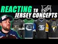 Reacting to NHL Jersey Concepts! (Designs by Drew)