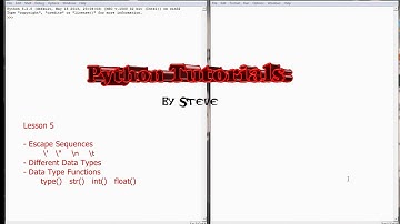 Python Tutorial v3.2.5 Lesson 5.2 - Data Types