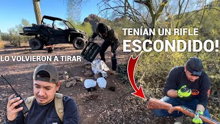 Rifle Escondido Cerca La Pasada De Los Migrantes