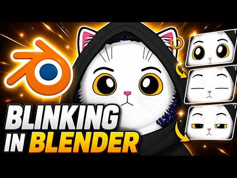 I Made My 3D Cat Character Blink in Blender