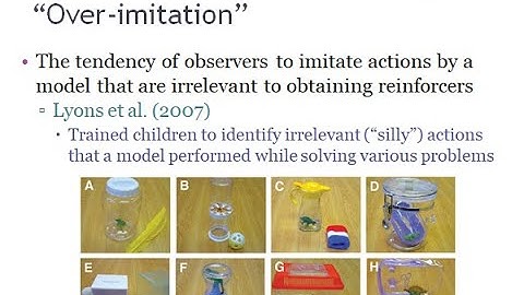 PSYC 370 Video Lecture - Over-imitation and Generalized Imitation