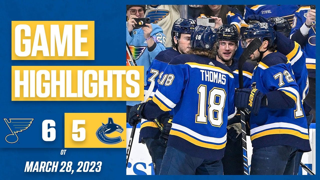 Game Highlights: Blues 6, Canucks 5 (OT) 