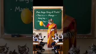learn fruits with teacher cat #tamil #cat #ai