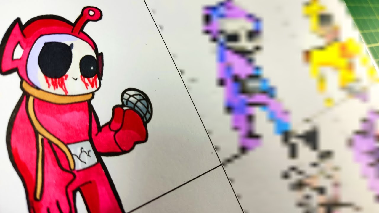 Рисование Friday Night Funkin 'New VS Triple Tubbies Update | Triple Trouble Slendytubbies Cls artz