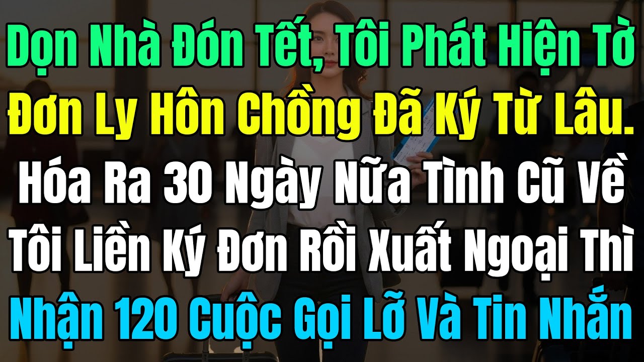 Dọn Nhà Đón Tết, Thấy  Đơn Ly Hôn Chồng Đã Ký Vì Tình Cũ, Tôi Ký Rồi Xuất Ngoại Nhận 120 Cuộc Gọi Lỡ