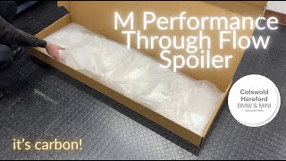 BMW Genuine Carbon Through flow Spoiler 51192475051 Unboxing