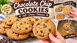 Easy Chocolate Chip Cookies 🍪 | Soft, Chewy & Delicious Homemade Cookies
