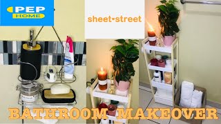 BATHROOM MAKEOVER ft PEP HOME \& SHEET STREET| PART 2 | South African YouTuber | Mamikie Kgasago