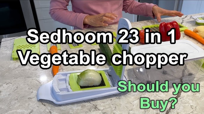Geedel Food Chopper, Easy to Clean Manual Hand Vegetable Chopper Dicer,  Dishwasher Safe Slap Onion Chopper for Veggies Onions Garlic Nuts Salads