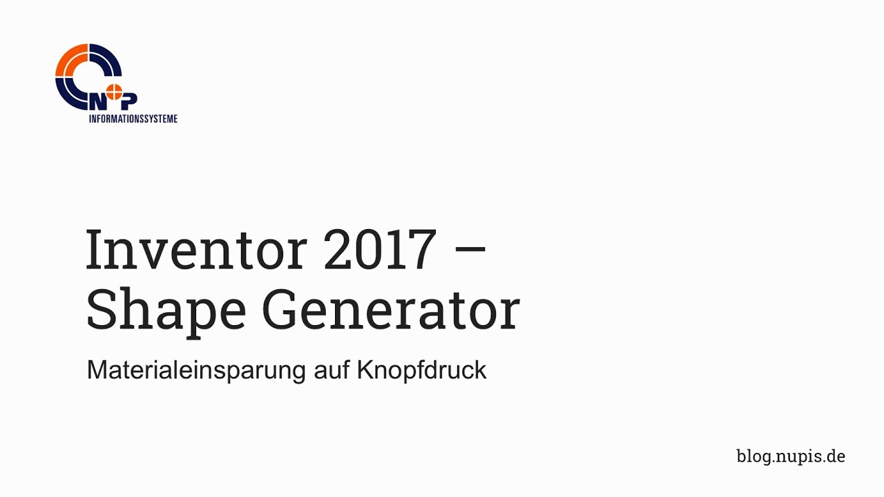 Inventor 2017 - Shape Generator - YouTube