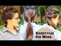 3 QUICK Everyday Hairstyles For Work, Office, College / No Teasing, No Hairspray / Indian Hairstyles