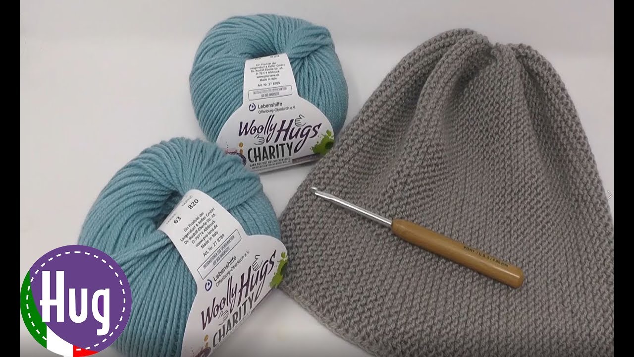 Cappello all'uncinetto | Modello in maglia bassa con le pieghe - YouTube