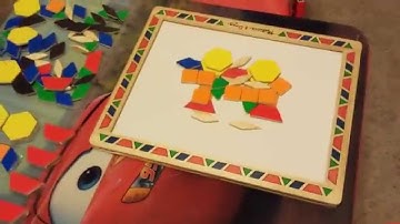 Melissa & Doug wooden magnetic pattern block kit