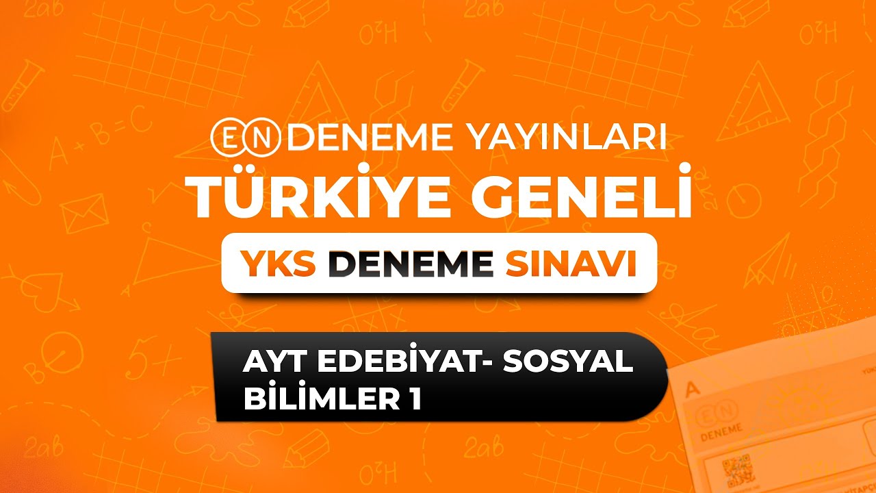 EnDeneme Yayınları Türkiye Geneli AYT Sosyal Bilimler -1 Deneme Sınavı Şubat 2026