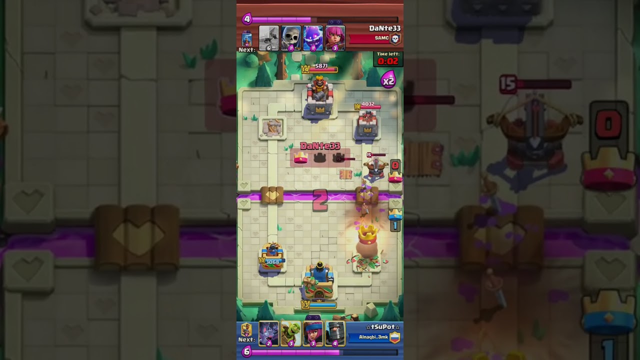 No tower and no spell—that’s a huge disadvantage(Fullvideo). #clashroyale  #gaming #mobilegaming