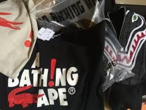 2015 Bathing Ape (BAPE) x Lacoste - Hoodie & Tee Capsule Collection Unboxing / Review - YouTube