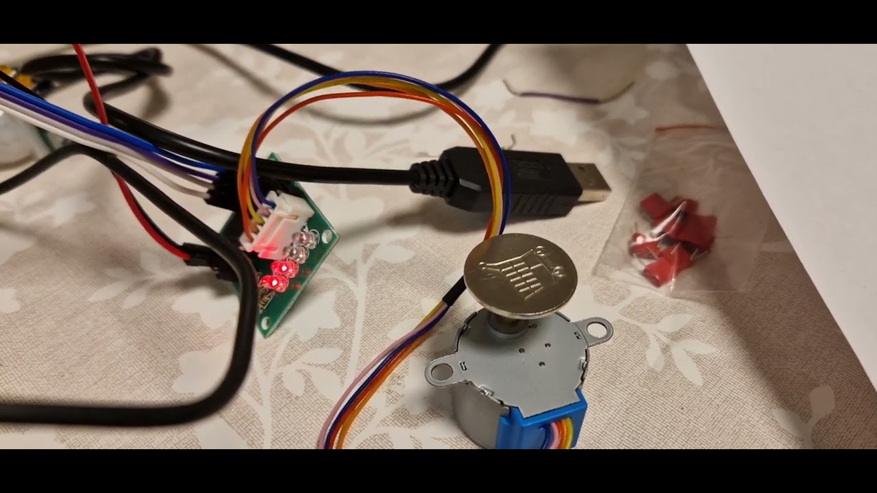 UNL 2003 Stepper motor controlled by raspberry pi - YouTube