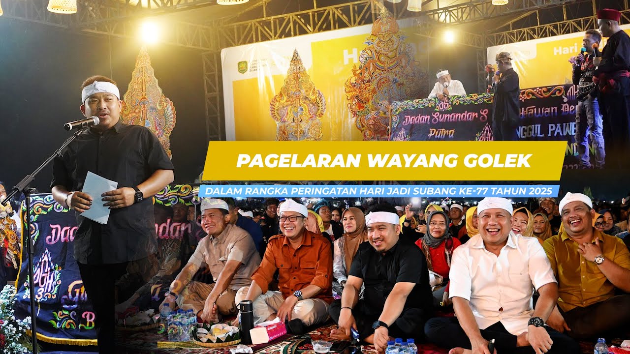 Pagelaran Wayang Golek dalam rangka Peringatan Hari Jadi Subang ke-77 tahun 2025.
