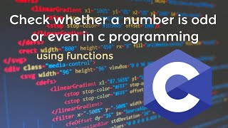 program to check whether a number odd or even using function in c programming
