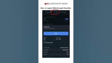 How to apply IPO through Zerodha 📈🤔 #shorts