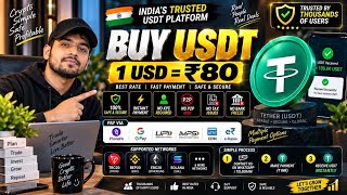 How to Buy USDT in India | Best USDT Price 80 INR Today | Instant USDT Transfer #usdt #binance