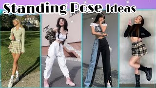 20 Standing Pose Ideas for girls | Aesthetic pose ideas | screenshot 5