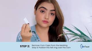 Dr Foot Corn Caps 40 Strips Medicated Plaster Bandage Skin Friendly Cap