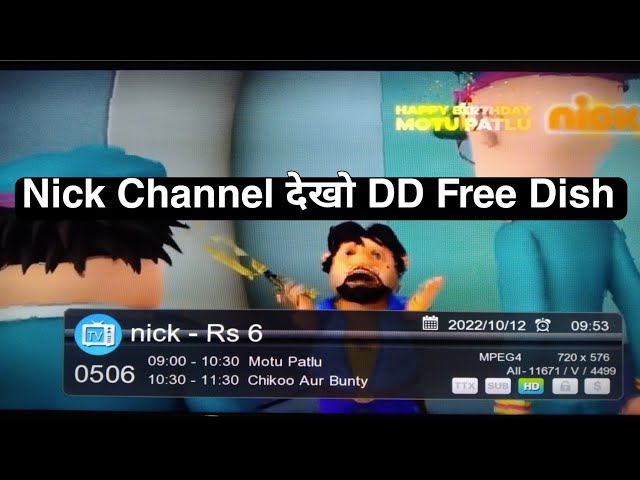 Nick Kids Channel Available On DD Free Dish Par | DD Free Dish New Update Today @JOURNALISMGUIDE class=