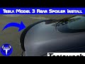 How to install a rear spoiler on a Tesla Model 3! #tesla