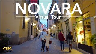 Novara, Italy Evening Tour Street Exploring the City Walkthrough the Wonderful Town 2021 (4K)