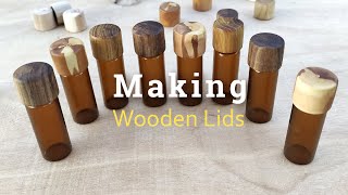 How to make wooden lids for mini glass jars | Full process |