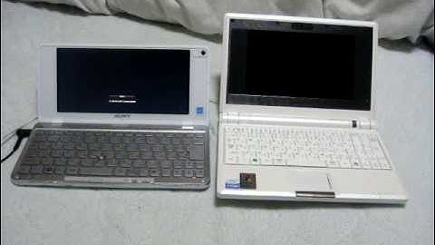 VAIO type P vs EeePC 4G X Windows boot up