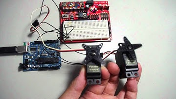 利用 Arduino 控制2顆伺服馬達 （Control  2  servo  motors  with  an Arduino ）