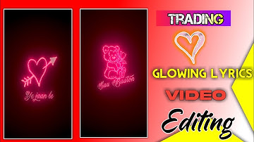 Glowing Lyrical Status Editing | Trending Instagram Status Editing | Rain Drop Video Editing