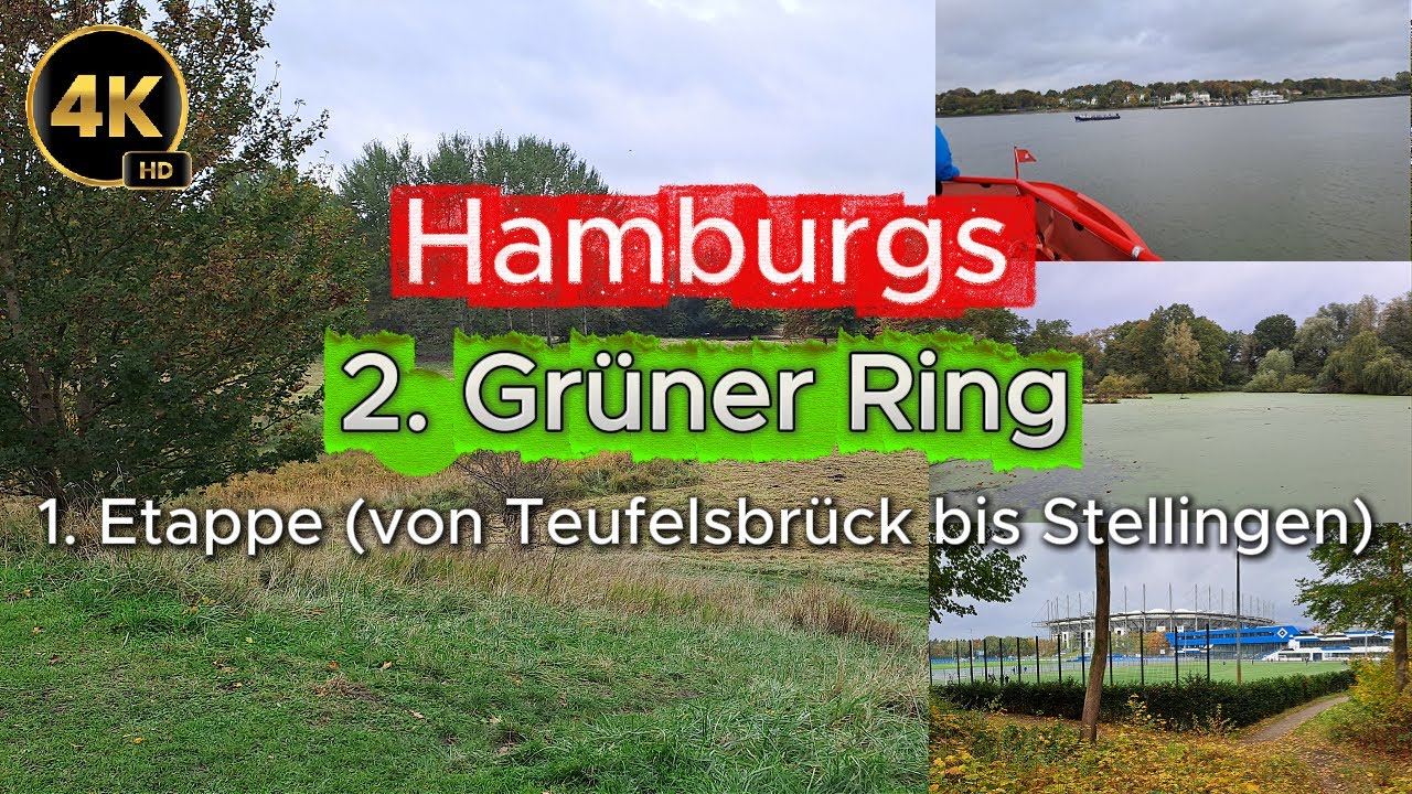 Hamburg - 2. Grüner Ring - 1. Etappe (von Teufelsbrück nach Stellingen) - 4K HD