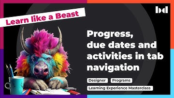 Course progress bars, due dates and activities in tab navigation