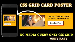 How to Create An Responsive Cards Layout Design Without Media Query | CSS Grid Layout Design #grid