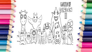 New coloring pages/garden of ban ban 3/ drawing monsters