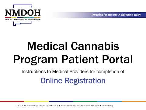 1) Medical Cannabis Providers - Online Registration Instructions