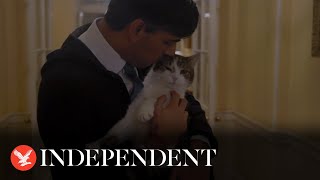 Rishi Sunak shares bizarre Home Aloneinspired video at No 10 featuring Larry the cat