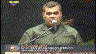 Padrino López: No quiero ver a un GNB más cometiendo una atrocidad en la calle