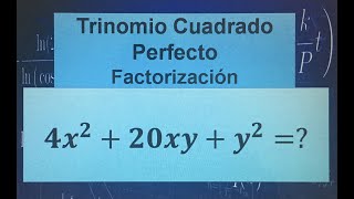 TRINOMIO CUADRADO PERFECTO/FACTORIZACIÓN (EJEMPLO 2)